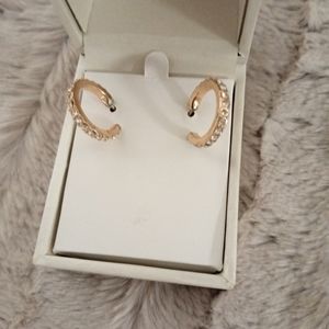 Small stud hoop earrings